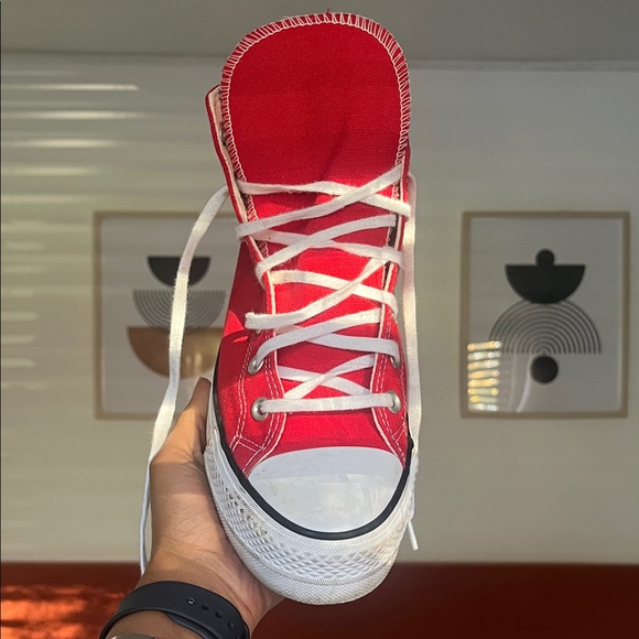 Converse Women's Red High-Top Sneakers - Picture 3 of 3
